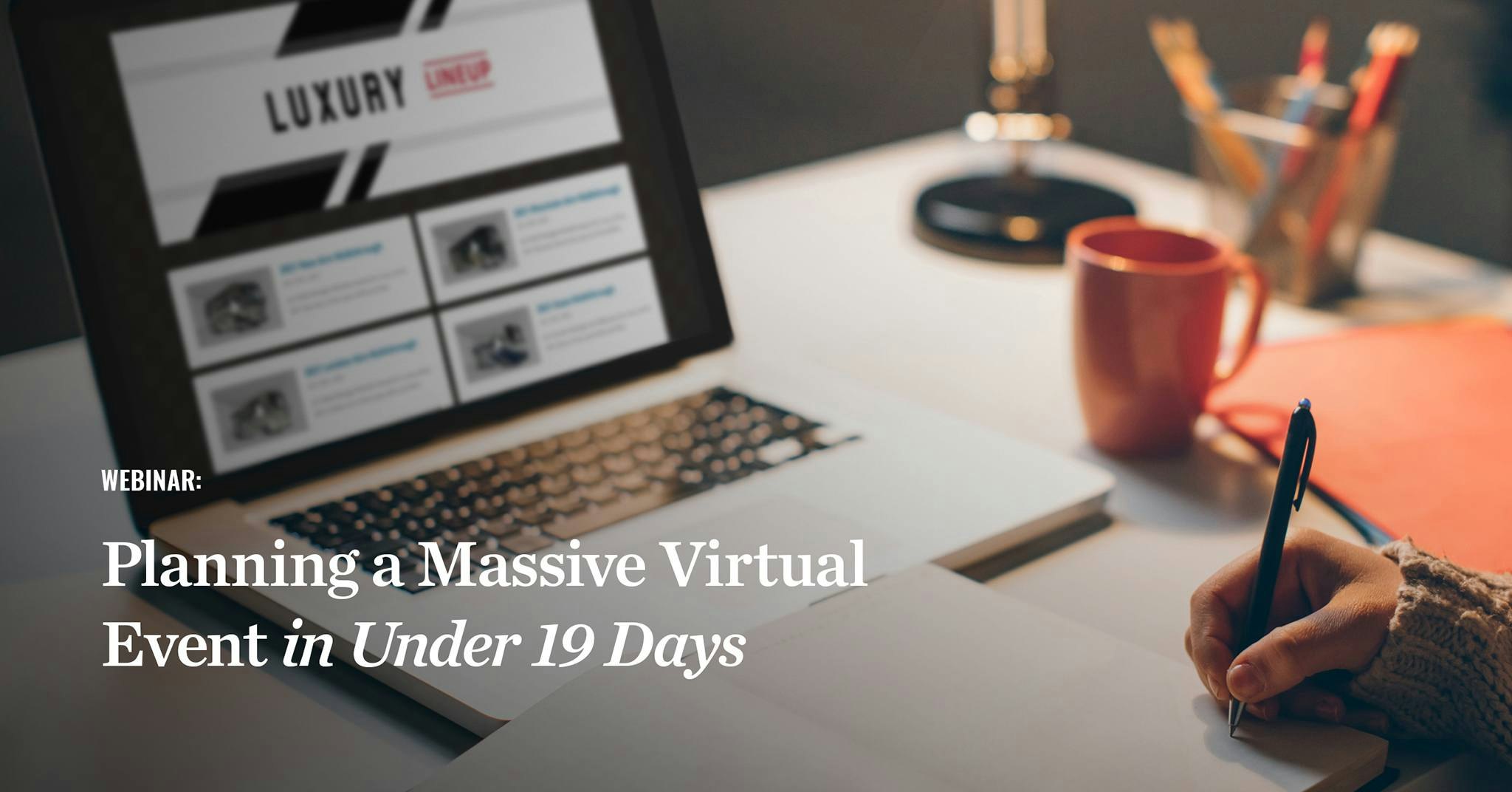 Person Watching a Virtual Event on Laptop